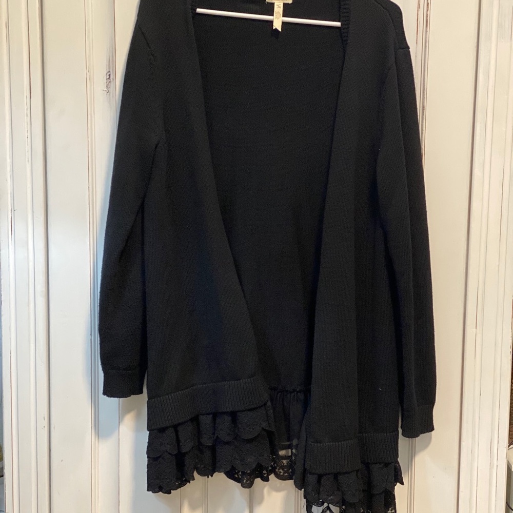 Matilda Jane Sweater trimmed in lace